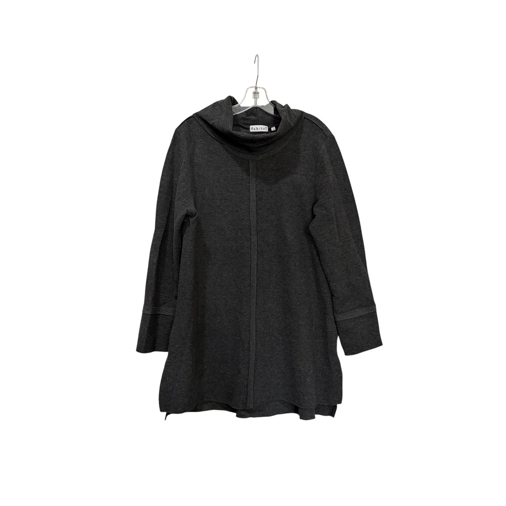 Habitat Womens Gray Cowl Neck Seam Detail Tunic Top Size M